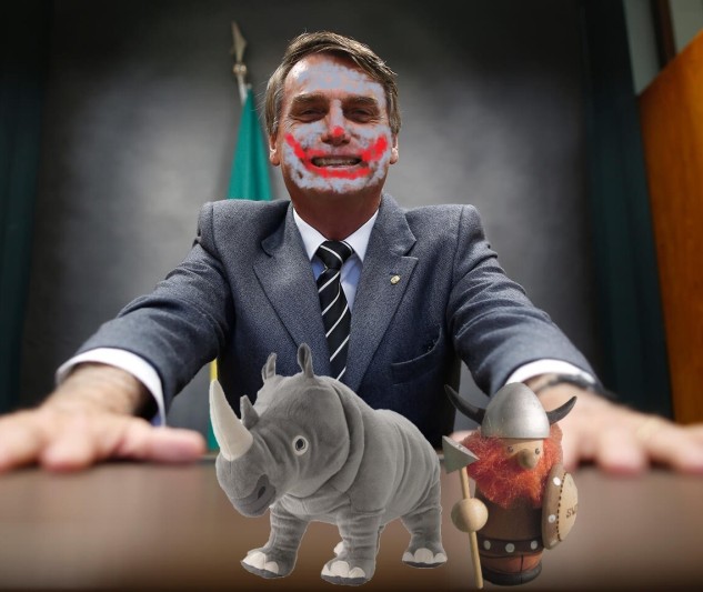 Bolsonaro, o rinoceronte e o palhaço viking