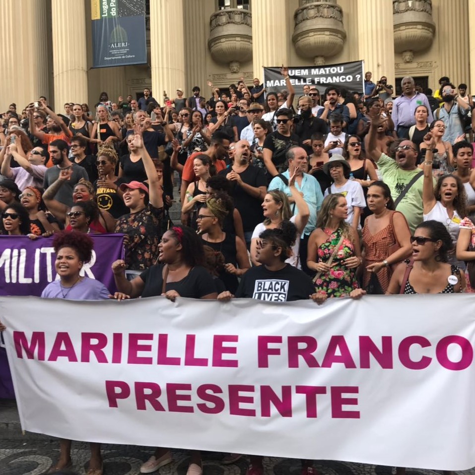Ato na Cinelândia pela morte da vereadora Marielle Franco