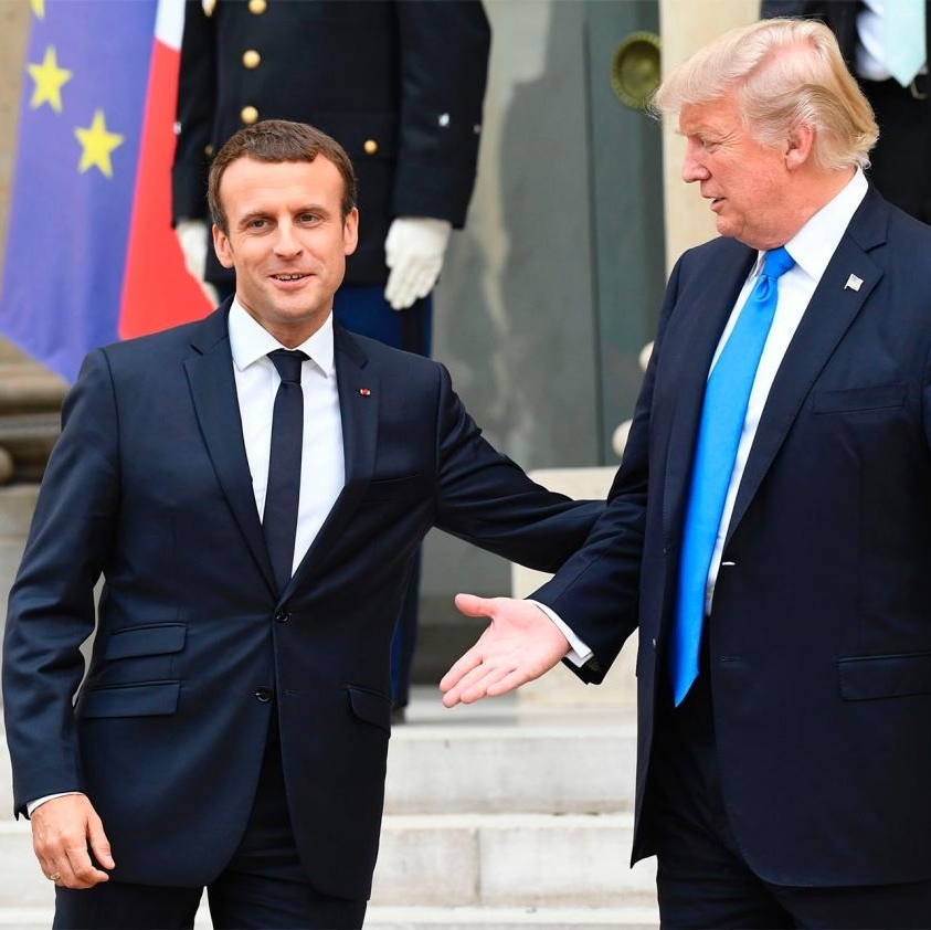 Trump e Macron. Acordo nuclear com o Irã