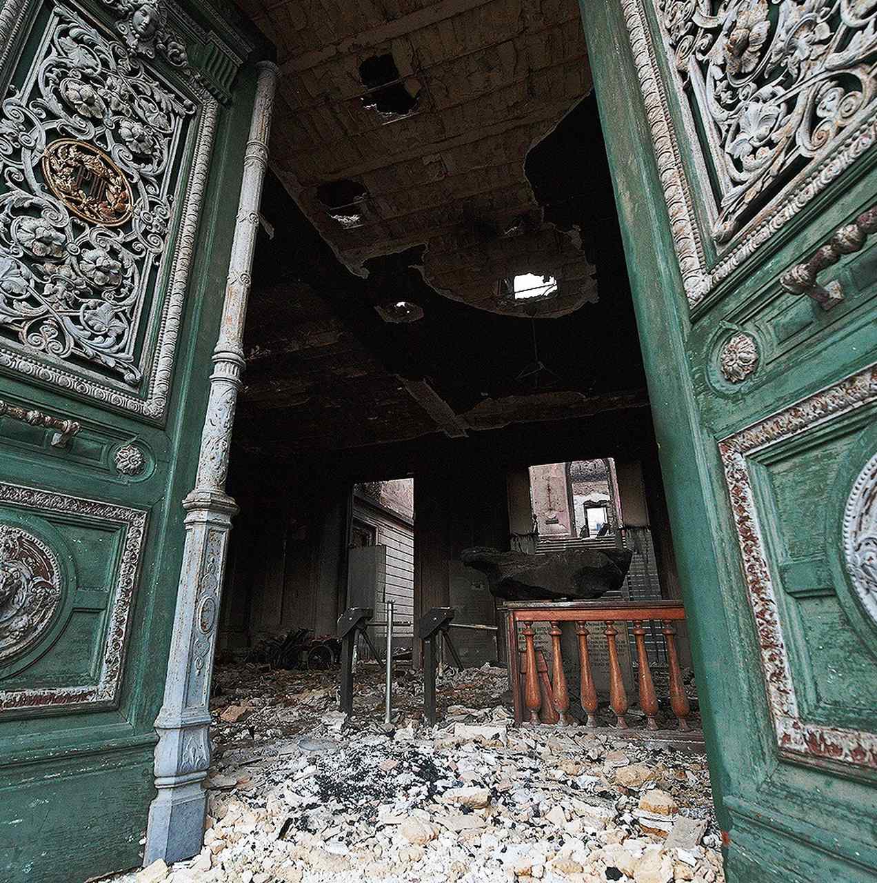 Museu Nacional após incêndio