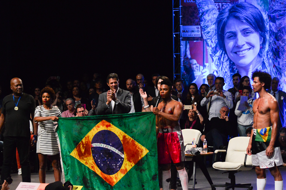 Ato político da candidatura de Fernando Haddad (PT) em São Paulo