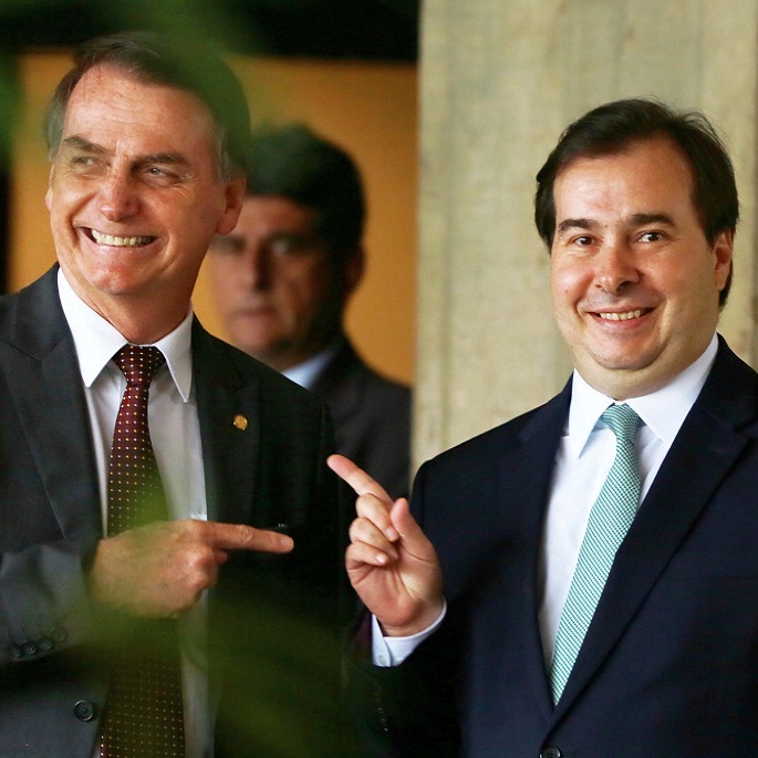 bolsonaro e rodrigo maia