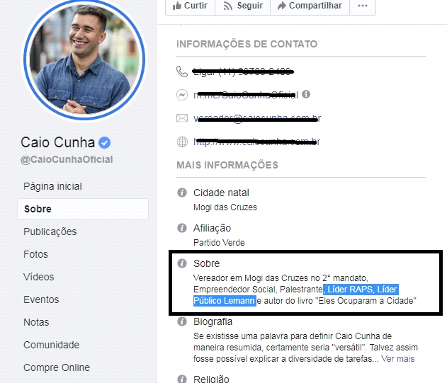 Caio Cunha, vereador mais votado em Mogi das Cruzes, é definido como Líder Público Lemann e Líder Raps