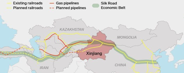 Considerações sobre a questão de Xinjiang mapa