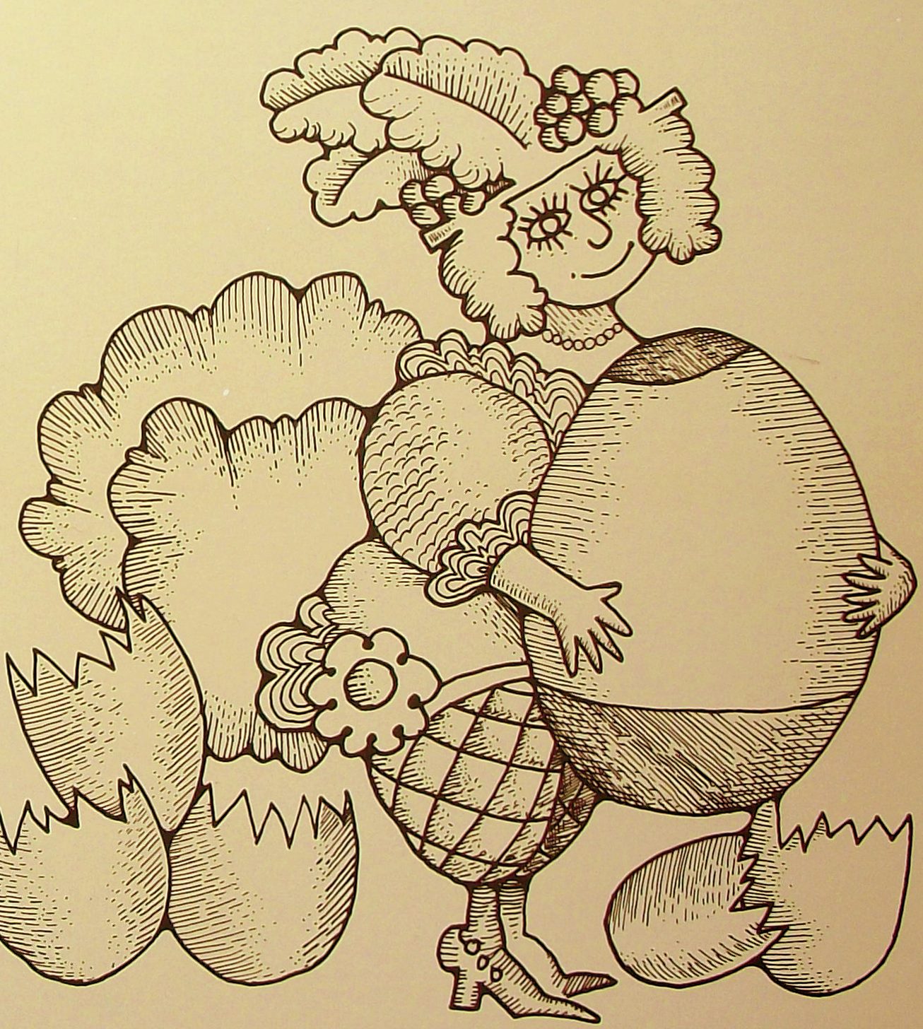 Ilustração do encarte do disco Falso Brilhante