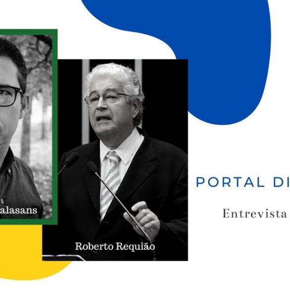 O jornalista Wellington Calasans entrevista Roberto Requião
