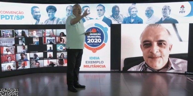 Convenção Municipal do PDT de São Paulo, realizada em 12 de setembro de 2020, e que referendou a chapa Márcio França (PSB) e Antonio Neto (PDT)