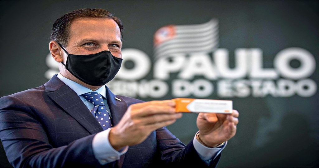 O feitiço que pode virar contra o feiticeiro no palanque eleitoral da vacina. João Doria Coronavac