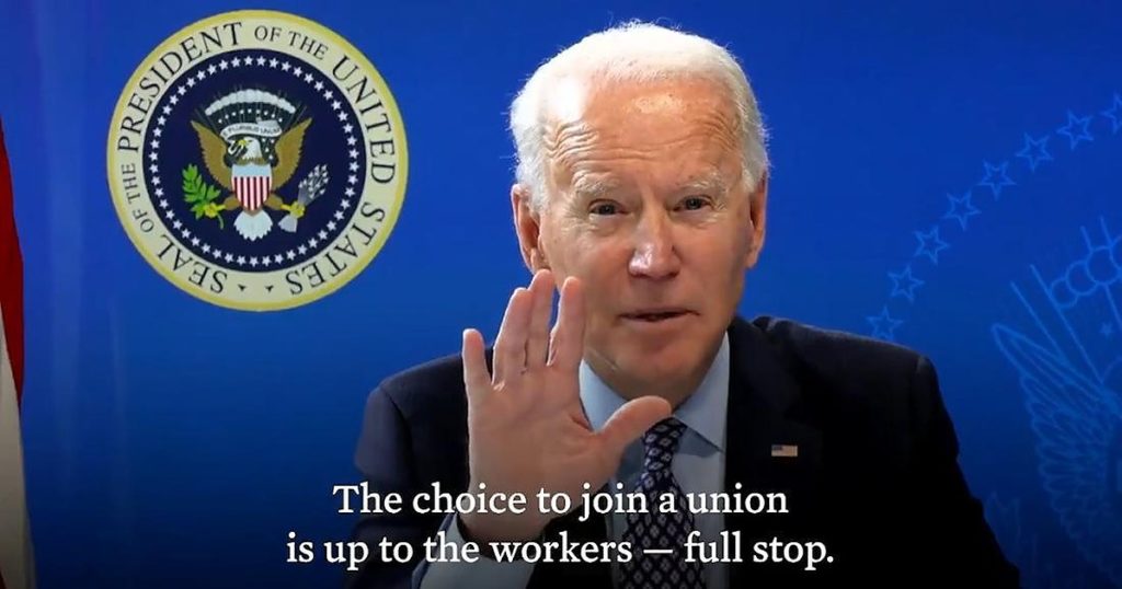 No Império, Biden convoca os trabalhadores à organização