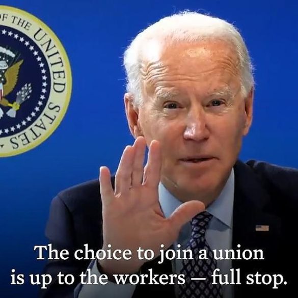 No Império, Biden convoca os trabalhadores à organização