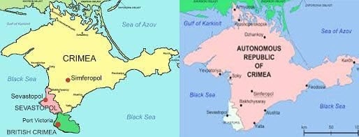 Em 2014, a Península da Crimeia declarou sua independência de Kiev e foi incorporada à Rússia.