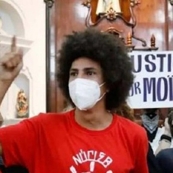 Vereador de Curitiba, Renato Freitas (PT), fez manifestação em igreja da capital paranaense Foto: Reprodução/Instagram